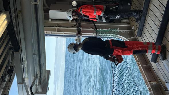 Bild på hantering av CTD från Farox expedition